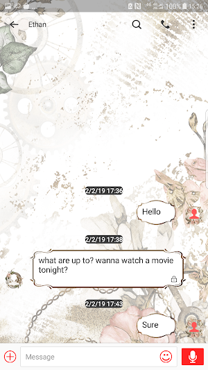 Next SMS Ancient legend Skin Screenshot 3