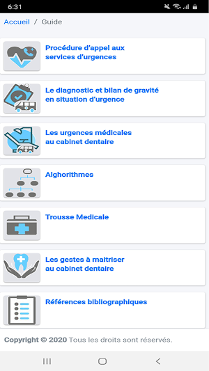 Guide des urgences au cabinet dentaire Screenshot 2