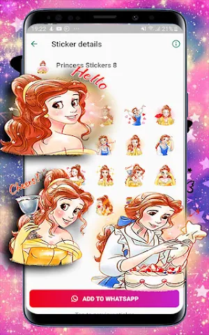 Princess Cartoon Stickers What Screenshot 1