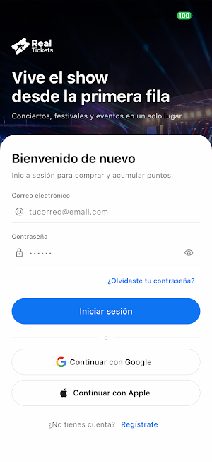 Real Tickets Screenshot 0