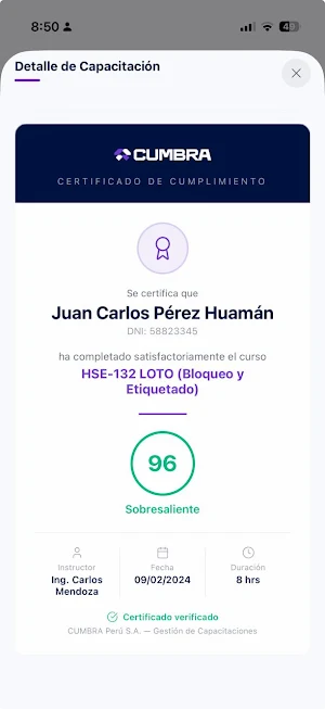 CUMBRA Gestion Operativa Screenshot 0