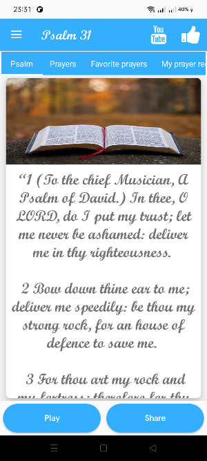 Psalm 31: Daily Prayer & KJV Screenshot 1