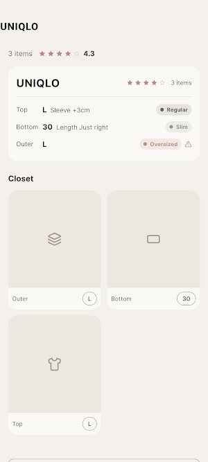 FitVault - Size & Fit Tracker Screenshot 2