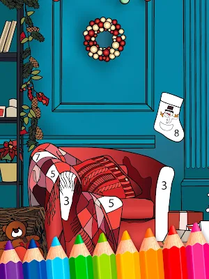 Interior Coloring By Numbers Screenshot 3