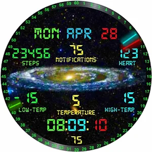 Animated Galaxy Watch Face Screenshot 2