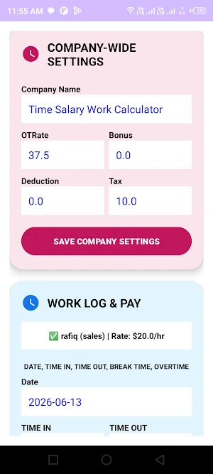 Time Salary Work Calculator Screenshot 3