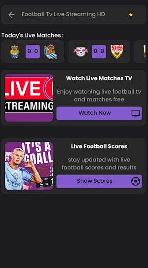 Football Tv Live Streaming HD Screenshot 2