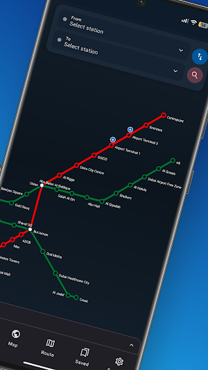 Dubai Metro Map & Routes Screenshot 1