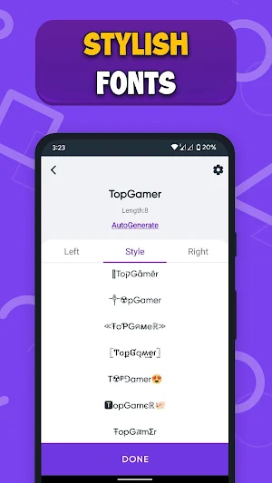 Nick Maker Nickname generator Screenshot 1