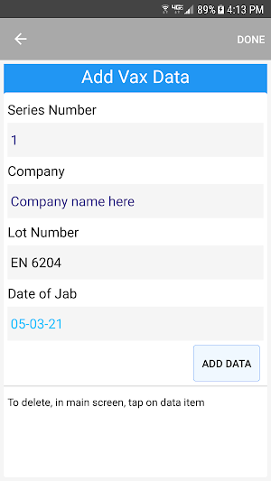 My Vax Record Screenshot 3