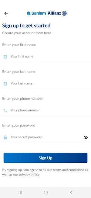 SanlamAllianz Mobile Screenshot 0