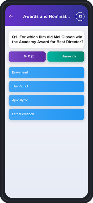 Mel Gibson Trivia Quiz Screenshot 3