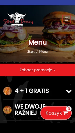 Street Dreams Burgers&Wings Screenshot 1