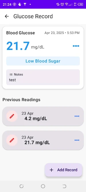Gluco Journal Screenshot 1