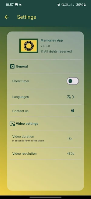 Memories App Screenshot 2