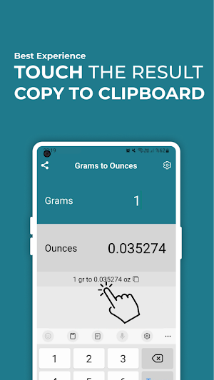 Grams to Ounces oz Converter Screenshot 2