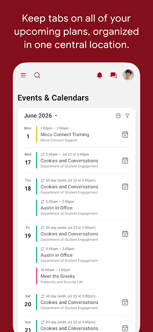 MocsConnect Screenshot 2