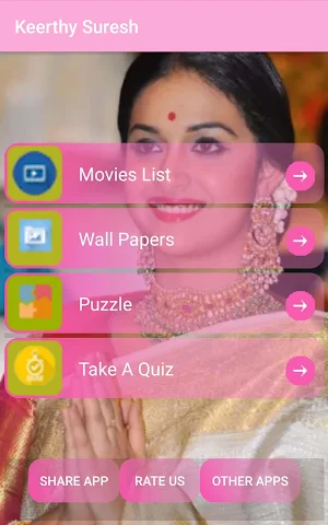 Keerthy Suresh-Wallpaper,Quiz Screenshot 0