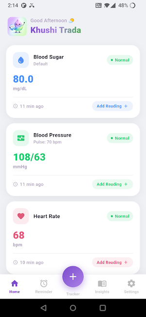 BP & Sugar Tracker Screenshot 1