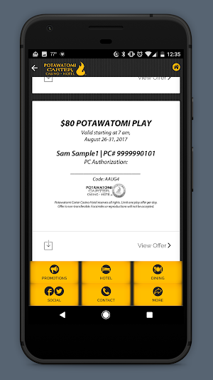 Potawatomi Carter Casino Hotel Screenshot 2