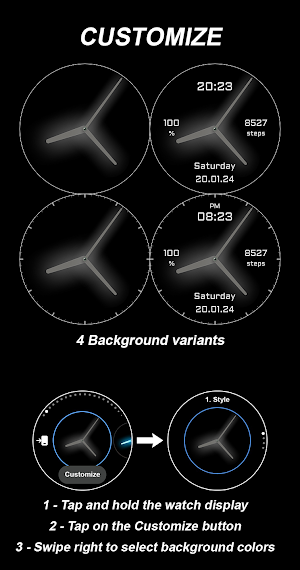 EY13 Grey Glow Watchface Screenshot 3