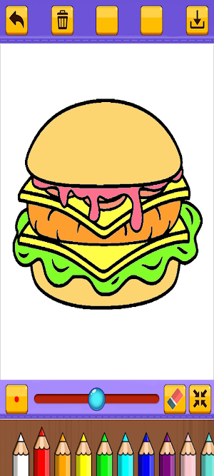 Burger Coloring Screenshot 2