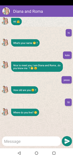 Diana and Roma Fake Video Call - Diana Call & Chat Screenshot 3