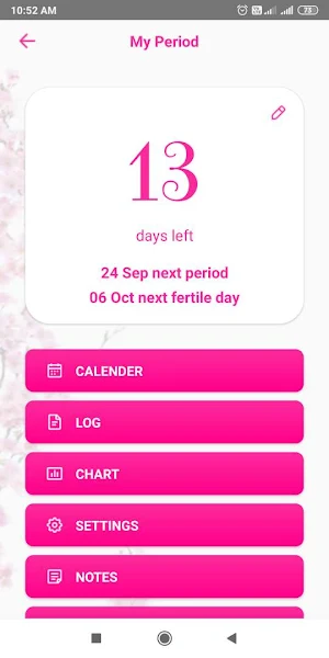 My Period Tracker - Period Calendar & Ovulation Screenshot 0