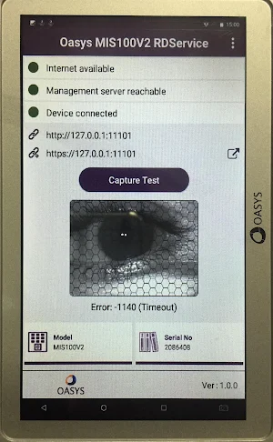 OASYS MIS100V2 RD Service Screenshot 1