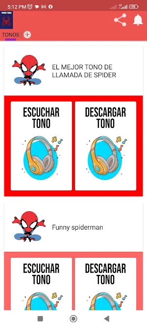 Tonos de Spider Screenshot 1