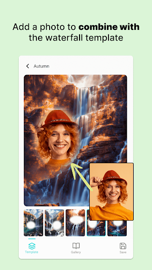 Waterfall photo frame Pic edit Screenshot 3