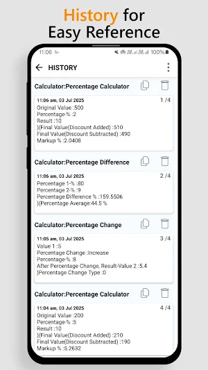 Easy Percentage Calculator Screenshot 3