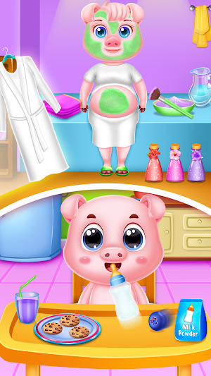 Baby pig mommy newborn Screenshot 1