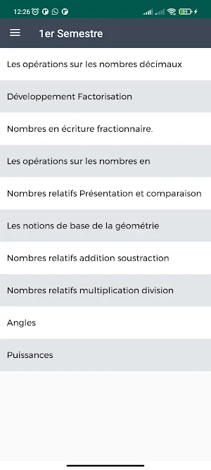 cours de maths 1ere collège Screenshot 2