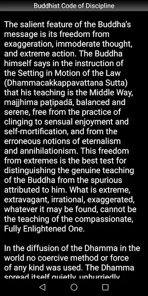 Buddhist Code of Discipline Screenshot 2