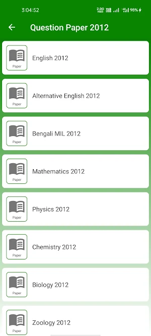 Class 12- AHSEC/HS Science Question Paper 2012-20 Screenshot 1