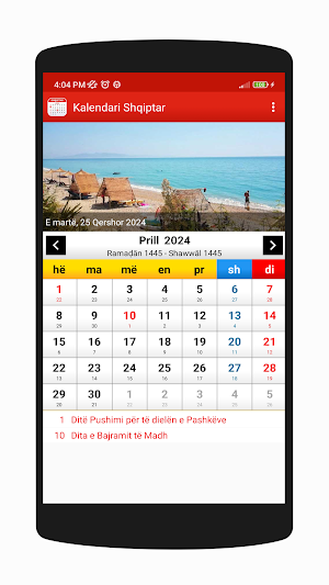 Kalendari Shqiptar 2024 Screenshot 1