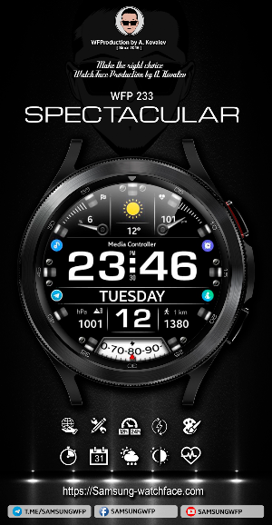 WFP 233 Spectacular Watch Face Screenshot 0