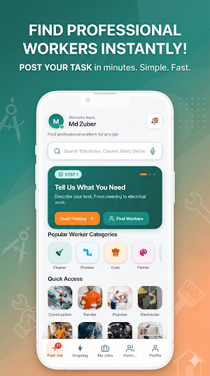 GetWork - Home Services App Screenshot 2