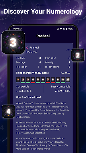 Daily Tarot and Numerology App Screenshot 1