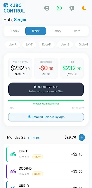 Kubo Control: Track Profit Screenshot 2