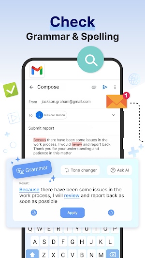AI Keyboard: AI Chat, Emoji Screenshot 1