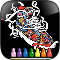 Glitter Coloring - Sneakers