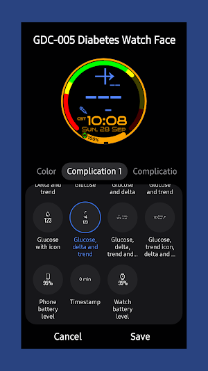 GDC-005T Diabetes Watch Face Screenshot 3