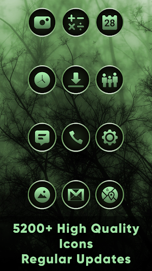 Gothic Forest Green Icons Screenshot 0