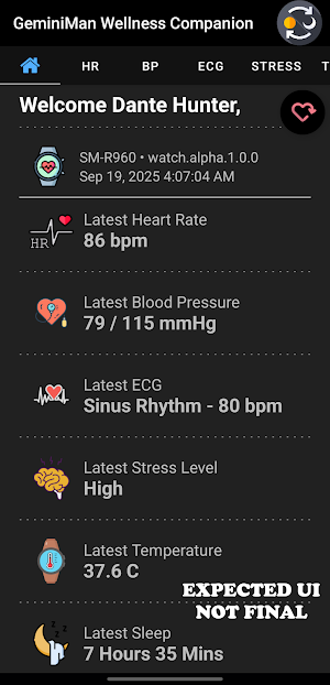 GeminiMan Wellness Companion Screenshot 1