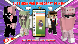 Cute Skin for Minecraft PE Screenshot 0