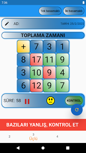3 İşlem Etkinlik Screenshot 2