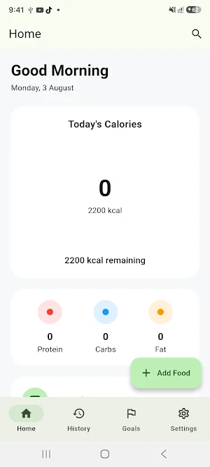 Calorie Log Screenshot 0