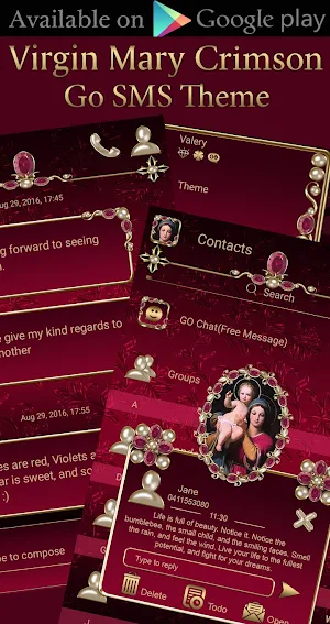 Virgin Mary Crimson theme Screenshot 2